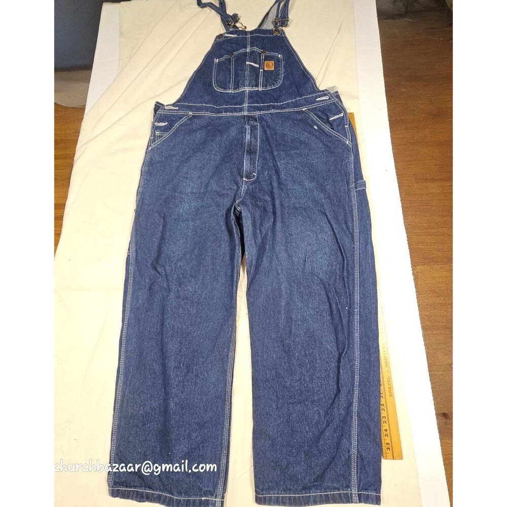 Berne Bib Overalls, Men's Heritage Unlined Original Washed Denim Overalls READ